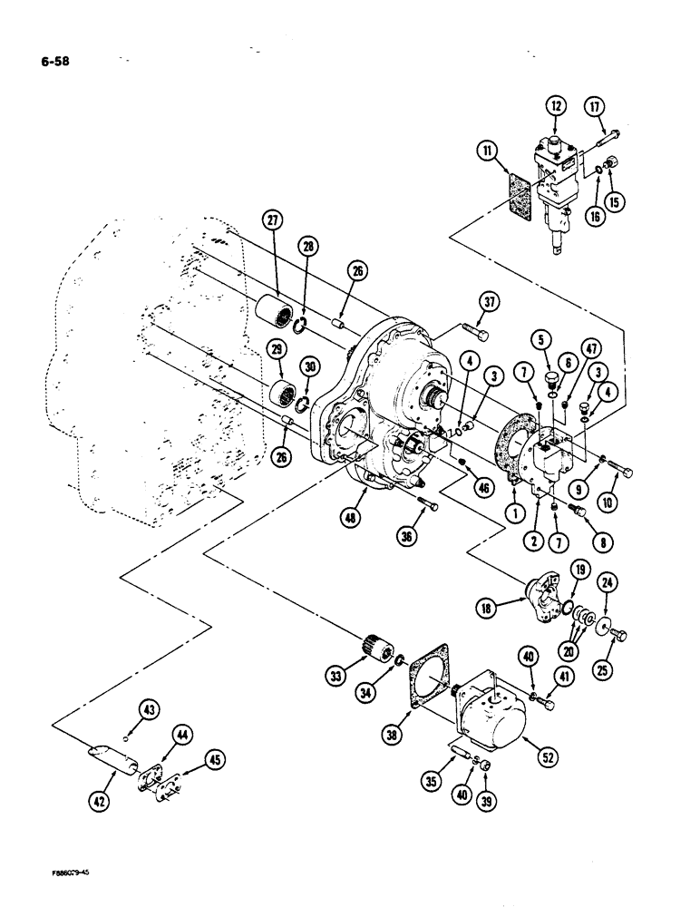 Схема запчастей Case IH 9170 - (6-58) - PTO ASSEMBLY (06) - POWER TRAIN