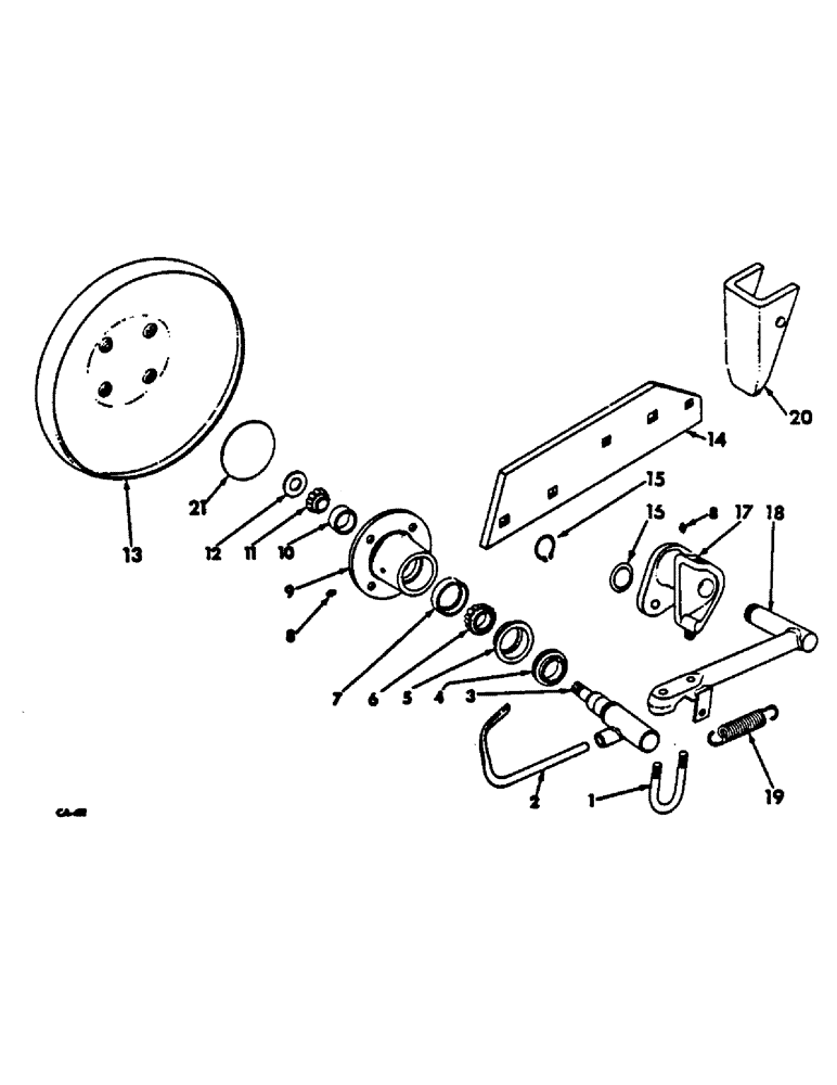 Схема запчастей Case IH 440 - (AT-7) - REAR FURROW WHEEL, SPRING LOADED, PRODUCT GRAPHICS 