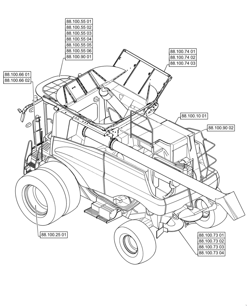 Схема запчастей Case IH 7140 - (88.000.00) - SECTION INDEX - ACCESSORIES (88) - ACCESSORIES