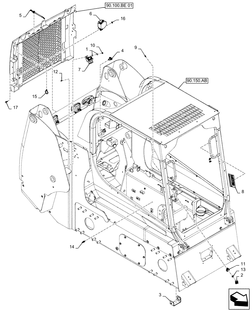 Схема запчастей Case IH SV300 - (55.408.BE) - COMMON INSTRUMENTS & ELECTRICAL (55) - ELECTRICAL SYSTEMS