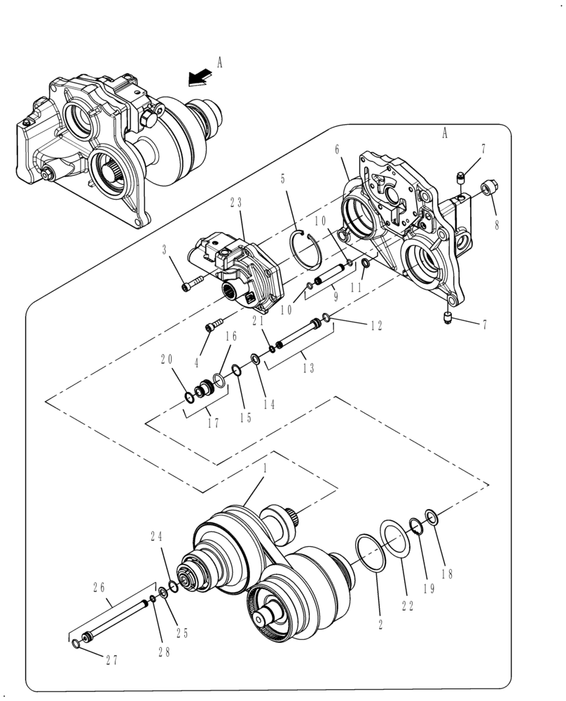 Схема запчастей Case IH FARMALL 45B CVT - (21.600.AC) - VARIATOR (21) - TRANSMISSION