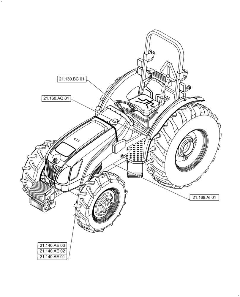 Схема запчастей Case IH FARMALL 60A - (21.000.00[01]) - SECTION INDEX - TRANSMISSION, 2WD (21) - TRANSMISSION