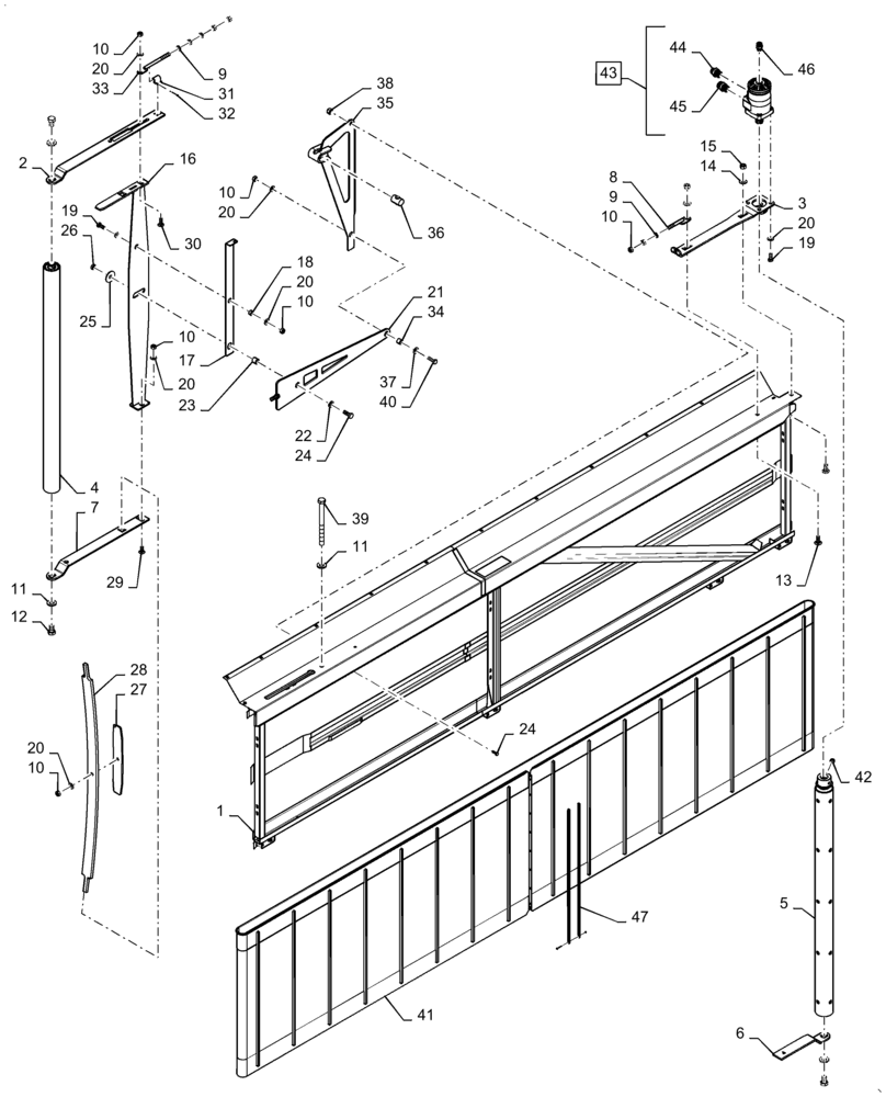 Схема запчастей Case IH 3162 - (58.115.04) - TENSIONER, ASSY, LH, 40FT (58) - ATTACHMENTS/HEADERS