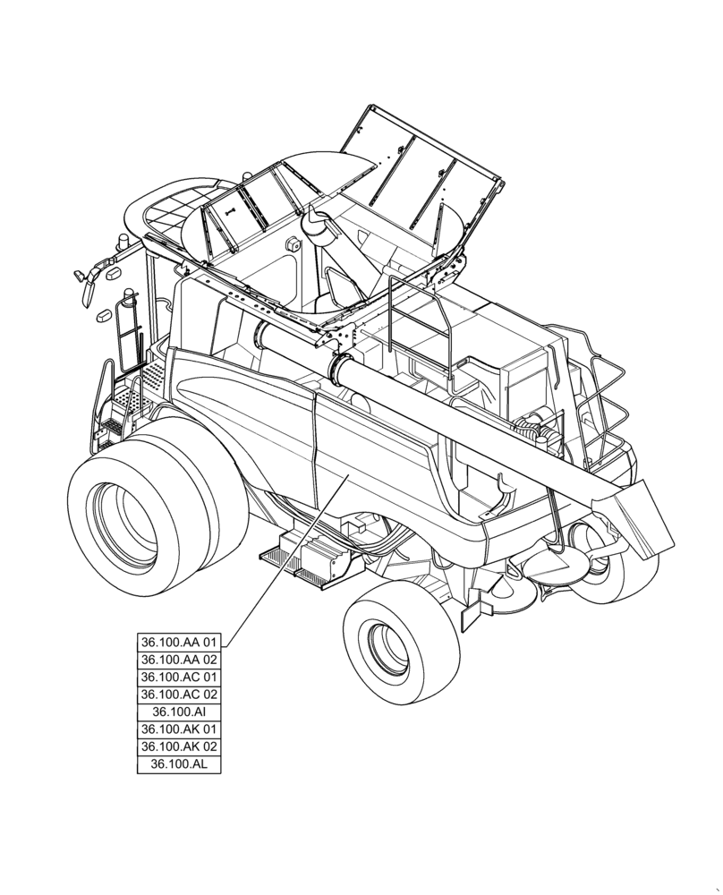 Схема запчастей Case IH 7140 - (36.000.00) - SECTION INDEX - PNEUMATIC SYSTEM (36) - PNEUMATIC SYSTEM