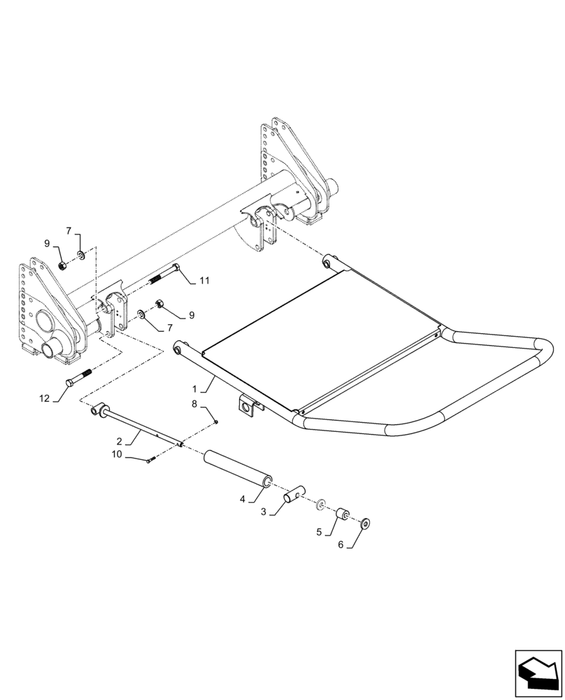 Схема запчастей Case IH RB465 - (70.280.AB[02]) - VAR - 726809 - BALE EJECTOR, STANDARD EJECT, YFN188619 AND AFTER (70) - EJECTION