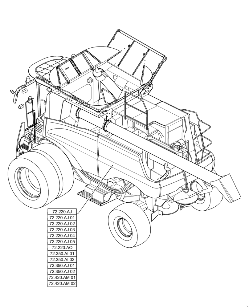 Схема запчастей Case IH 6140 - (72.000.00) - SECTION INDEX - SEPARATION (72) - SEPARATION