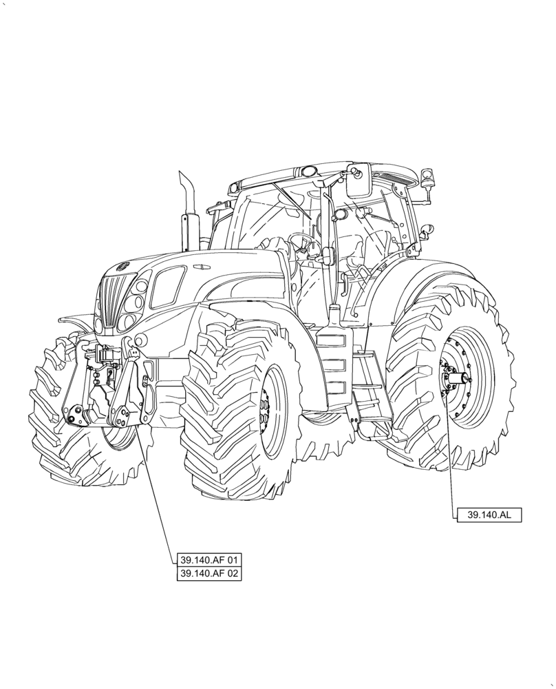 Схема запчастей Case IH PUMA 2304 - (39.000.00) - SECTION INDEX - FRAMES AND BALLASTING (39) - FRAMES AND BALLASTING