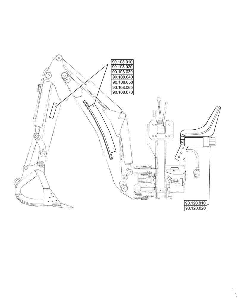 Схема запчастей Case IH BHA102 - (90.000.000) - SECTION INDEX - PLATFORM, CAB, BODYWORK & DECALS (90) - PLATFORM, CAB, BODYWORK AND DECALS