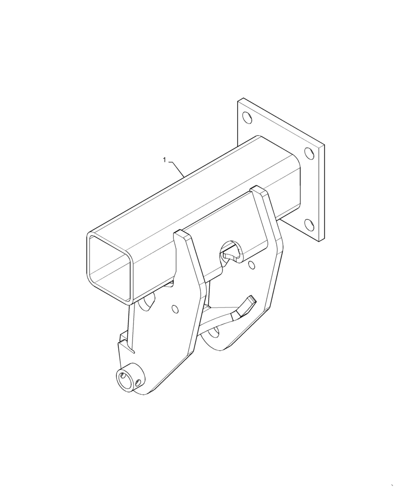 Схема запчастей Case IH 800 - (39.100.42) - FRAME CENTER STUB 10 INCH LEFT (39) - FRAMES AND BALLASTING