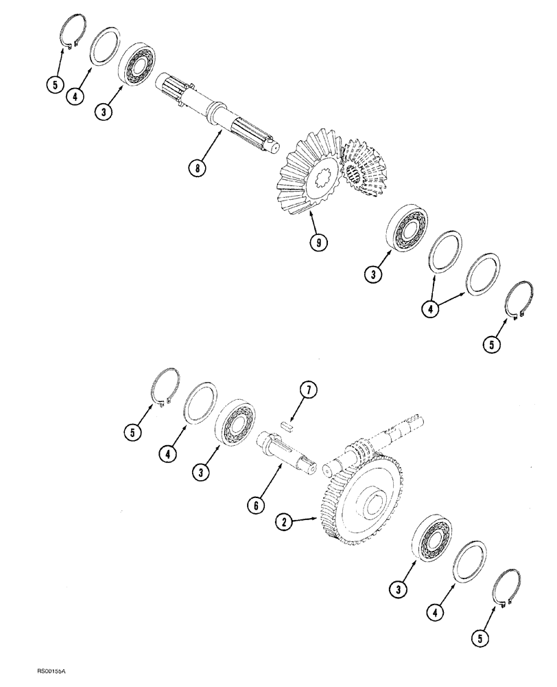 Схема запчастей Case IH 1500-SERIES - (09-44) - GEARBOX (1530, 1540 AND 1550 SPREADER) 