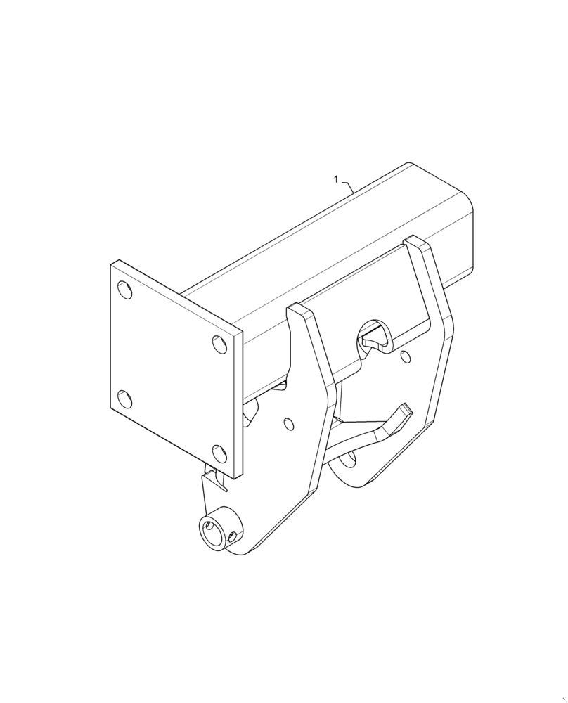 Схема запчастей Case IH 800 - (39.100.43) - FRAME CENTER STUB 10 INCH RIGHT (39) - FRAMES AND BALLASTING