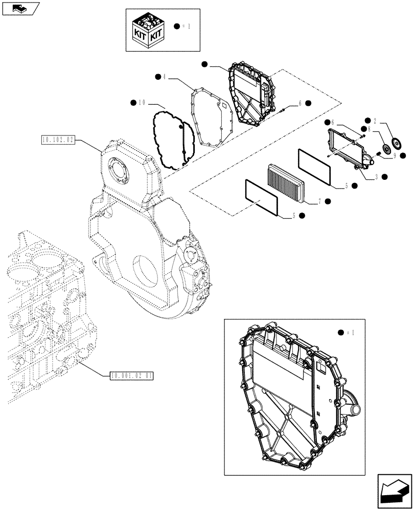 Схема запчастей Case IH F3AFE613A A003 - (10.101.03) - ENGINE BREATHERS (500386078) (10) - ENGINE
