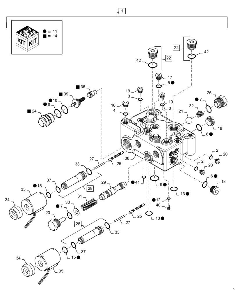 Схема запчастей Case IH 6130 - (35.100.AZ) - VALVE, FEEDER, LIFT CYLINDER (35) - HYDRAULIC SYSTEMS