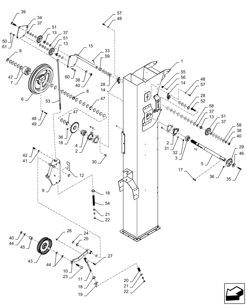 Схема запчастей Case IH 7230 - (80.101.AP[05]) - VAR - 425241, 425363, 722481 - CLEAN GRAIN ELEVATOR, HOUSING, BSN YDG222004 (80) - CROP STORAGE/UNLOADING