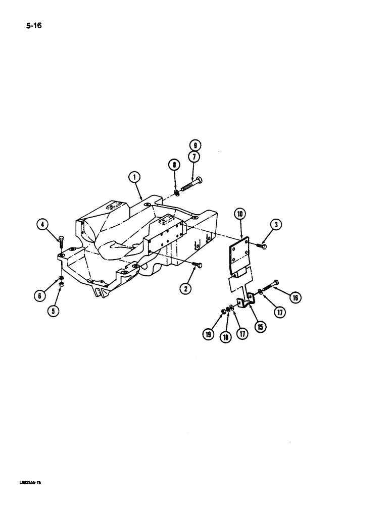 Схема запчастей Case IH 1844 - (5-16) - STEERING AXLE BOLSTER (04) - STEERING