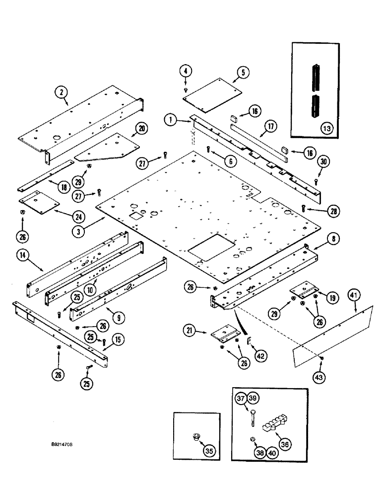 Схема запчастей Case IH 2055 - (9F-18) - OPERATORS PLATFORM (12) - CHASSIS