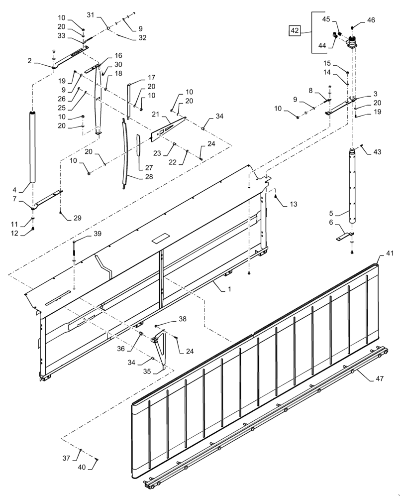 Схема запчастей Case IH 3162 - (58.115.04) - TENSIONER, ASSY, LH, 35FT (58) - ATTACHMENTS/HEADERS
