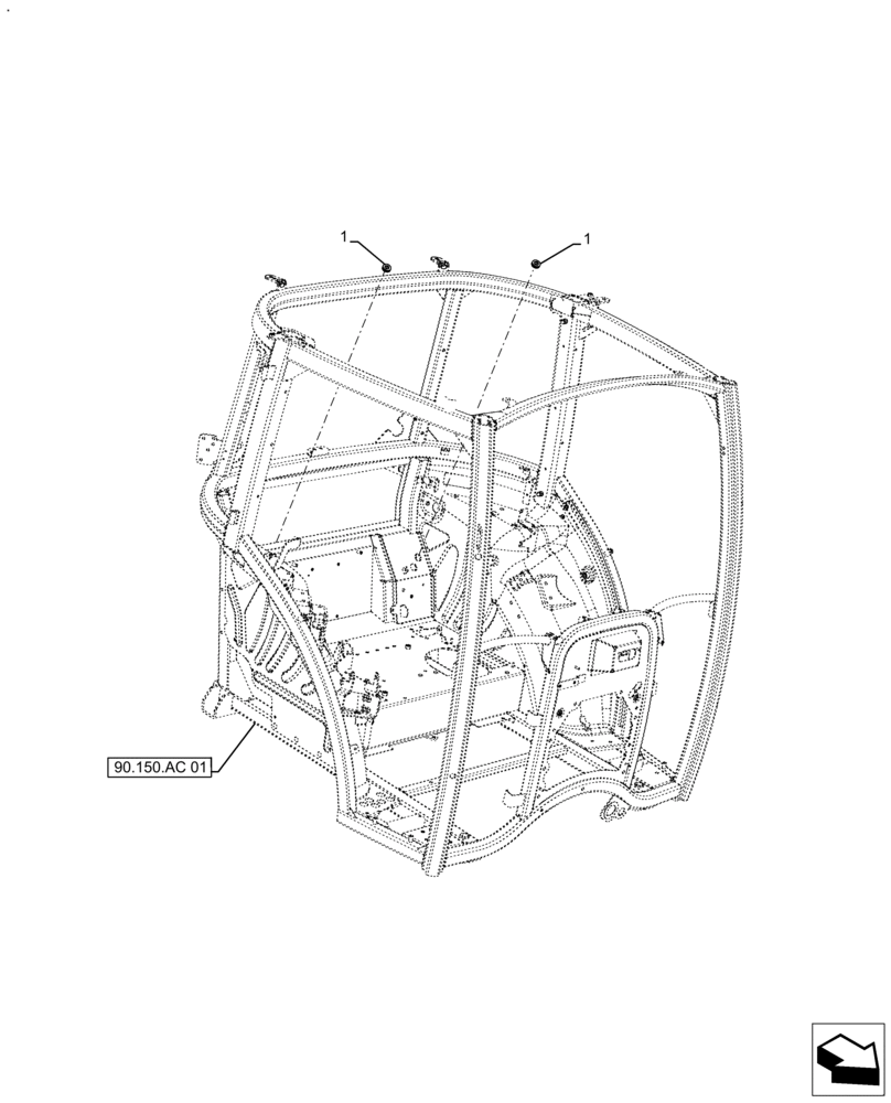 Схема запчастей Case IH FARMALL 110A - (55.408.CB[03]) - VAR - 391206 - LIGHT, PLUG (55) - ELECTRICAL SYSTEMS