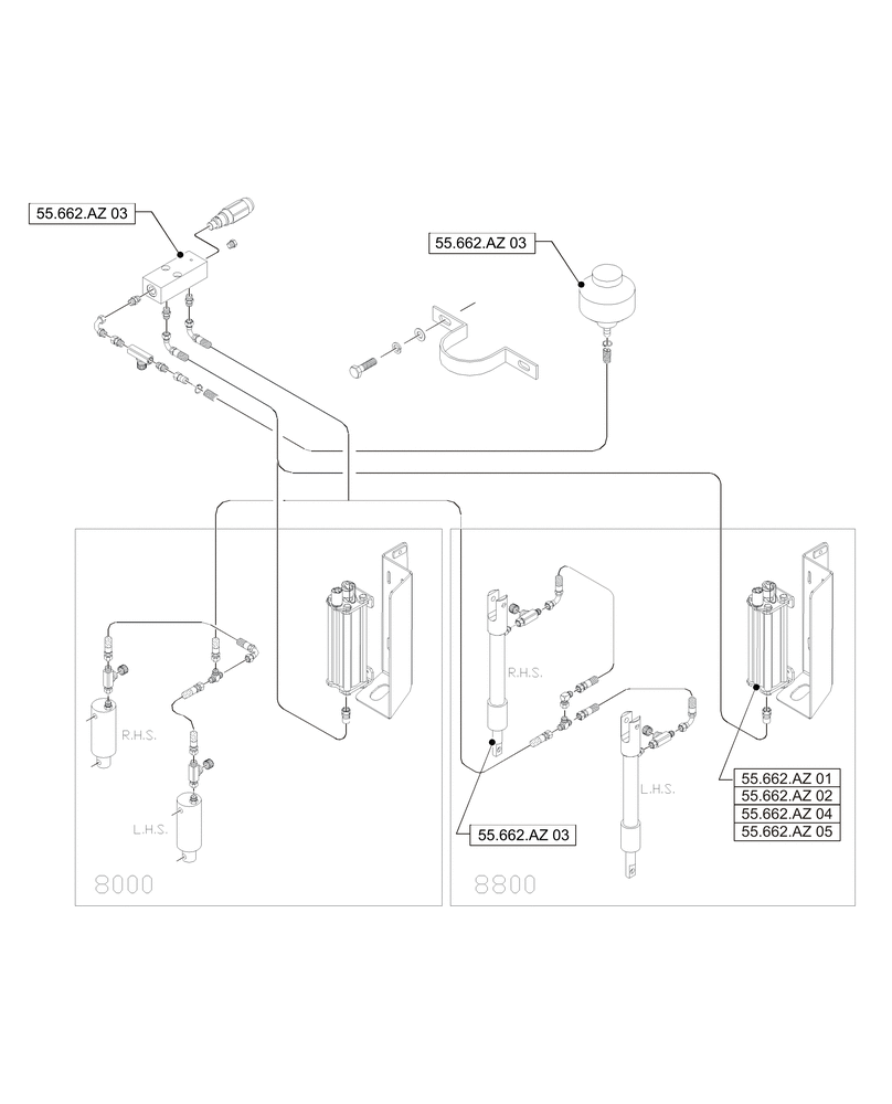 Схема запчастей Case IH A8800 - (55.000.00[02]) - SECTION INDEX - ELECTRICAL SYSTEMS (55) - ELECTRICAL SYSTEMS