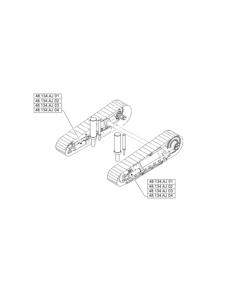 Схема запчастей Case IH A8800 - (48.000.00[02]) - SECTION INDEX - SUSPENSION AND TRACKS (48) - TRACKS & TRACK SUSPENSION