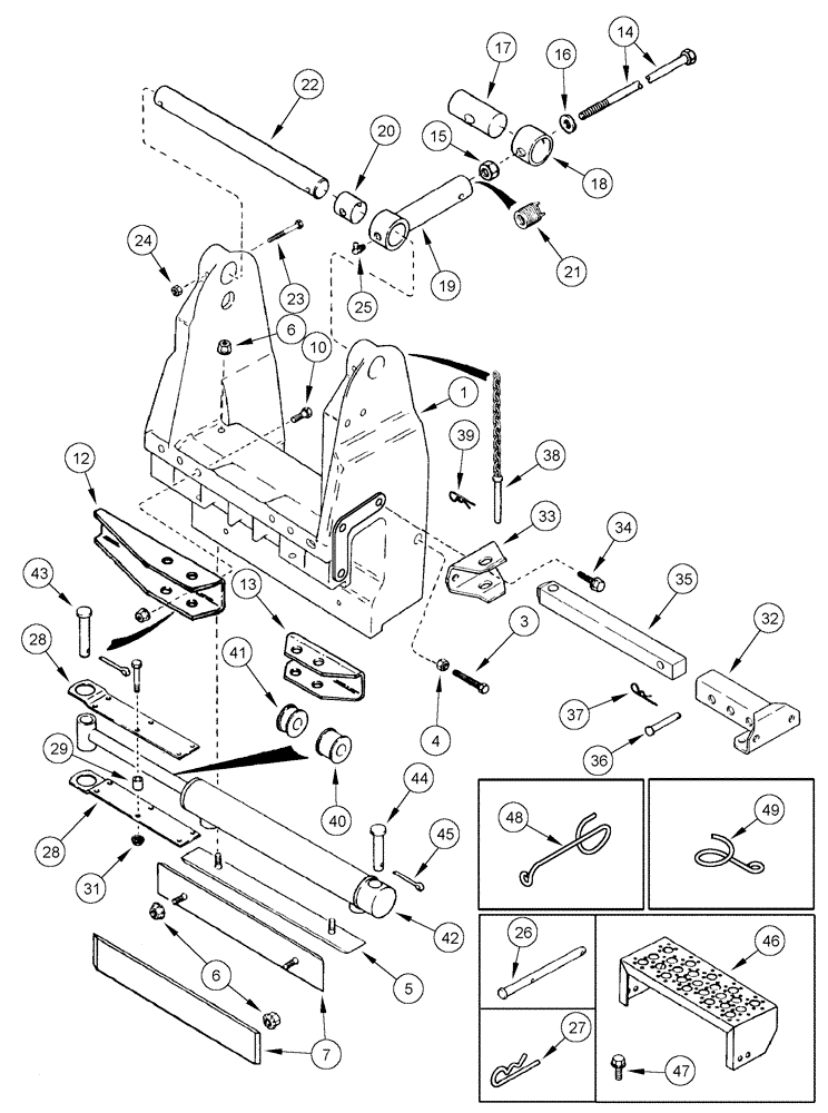 Схема запчастей Case IH 2555 - (09A-36) - DRUM SUPPORT ASSY - 4 ROW WIDE (13) - PICKING SYSTEM
