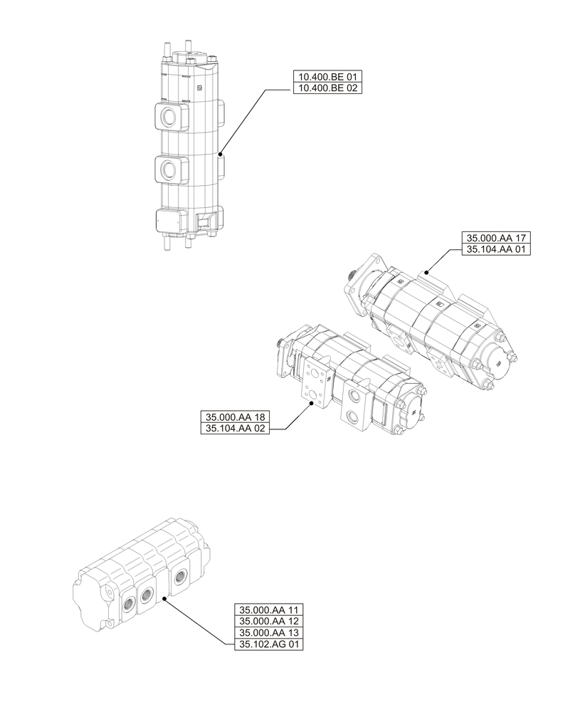 Схема запчастей Case IH A8800 - (35.000.00[03]) - SECTION INDEX - HYDRAULIC SYSTEMS (35) - HYDRAULIC SYSTEMS