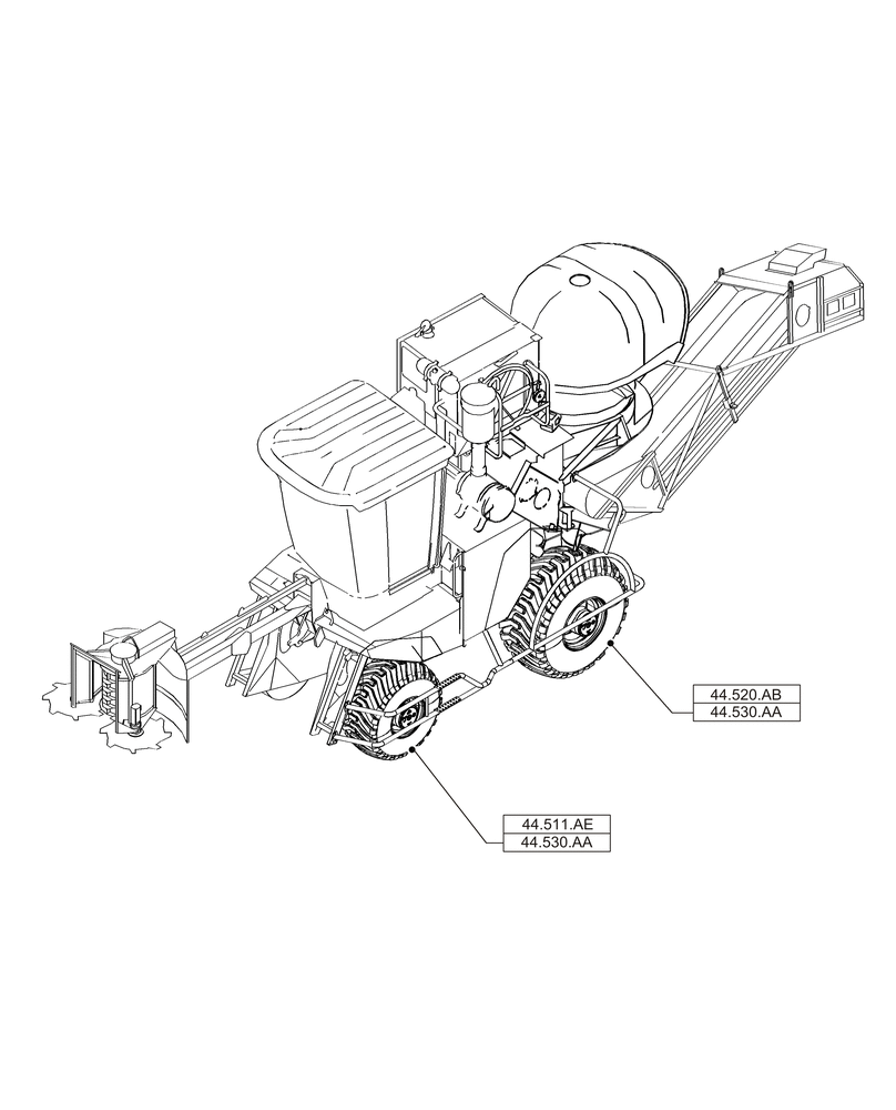 Схема запчастей Case IH A8800 - (00.000.44) - PICTORIAL INDEX - WHEELS (00) - GENERAL & PICTORIAL INDEX