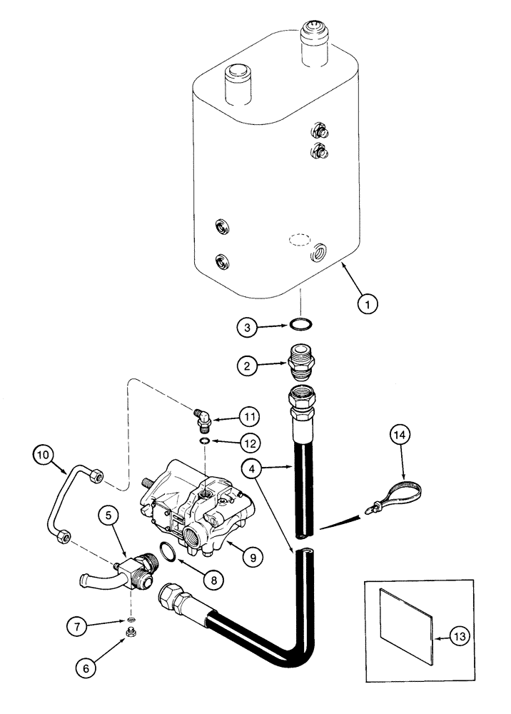 Схема запчастей Case IH 2155 - (8-08) - RESERVOIR TO HYDRAULIC PUMP SYSTEM (07) - HYDRAULICS
