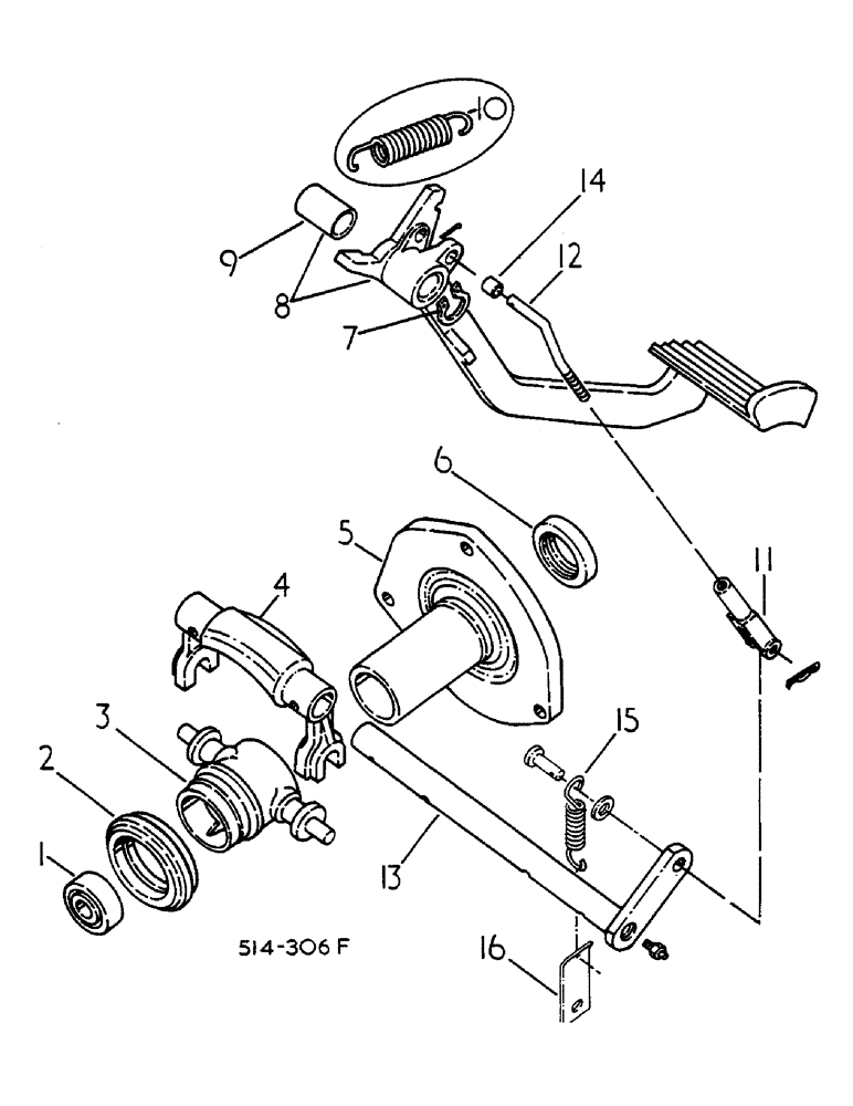 Схема запчастей Case IH 258 - (07-066) - CLUTCH CONTROLS (04) - Drive Train