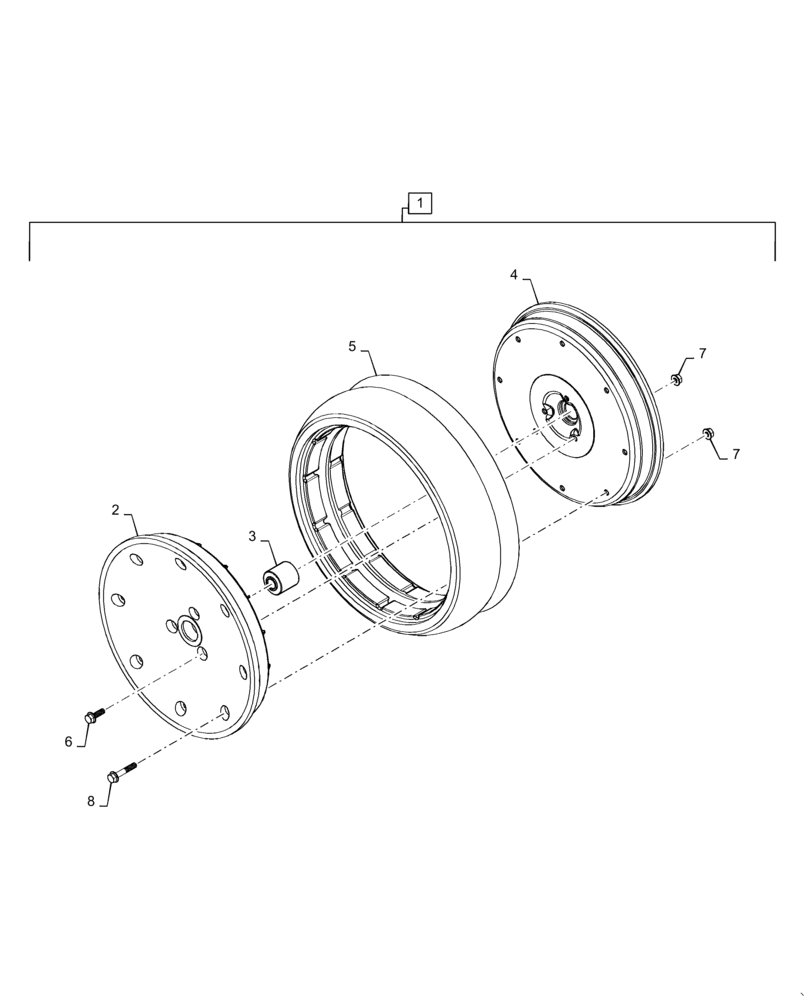 Схема запчастей Case IH 2160 - (77.105.AA[08]) - CLEANER WHEEL 4.5 X 16 (77) - SEEDING/PLANTING