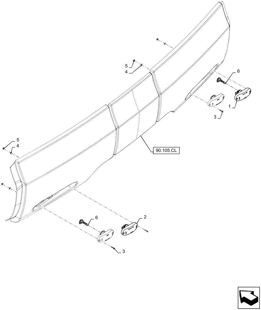 Схема запчастей Case IH 7140 - (55.404.BM) - TAIL LAMP (55) - ELECTRICAL SYSTEMS