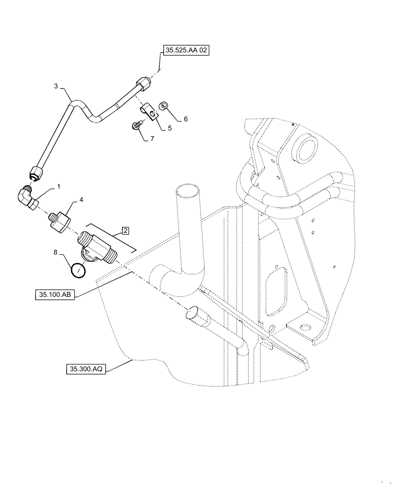 Схема запчастей Case IH SV300 - (35.220.01[05]) - DRAIN LINE, HYDRAULIC (35) - HYDRAULIC SYSTEMS