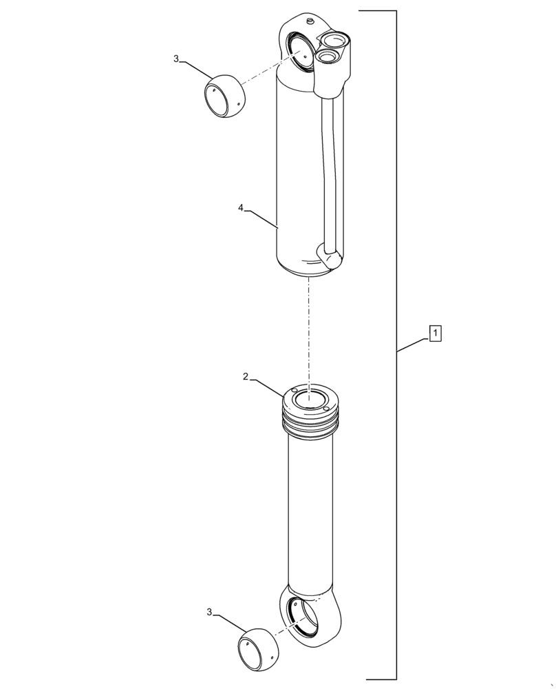 Схема запчастей Case IH MAGNUM 340 - (25.122.AB[02]) - VAR - 429199 CNH CYLINDER, AXLE SUSPENSION, CLASS 5 (25) - FRONT AXLE SYSTEM