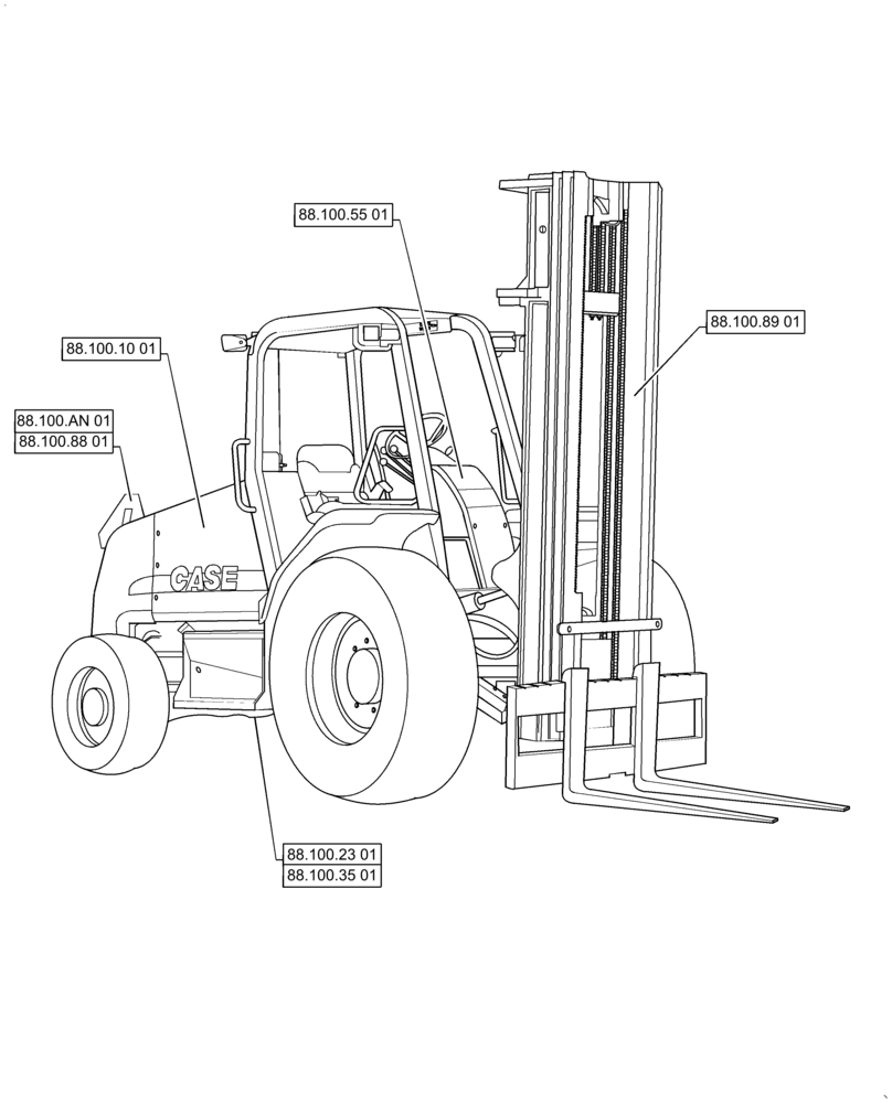 Схема запчастей Case IH 588H - (88.000.00) - SECTION INDEX - ACCESSORIES (88) - ACCESSORIES