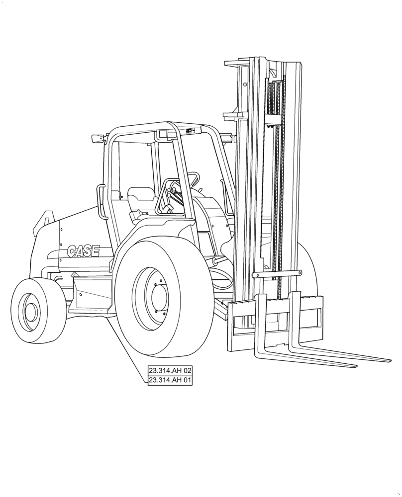 Схема запчастей Case IH 588H - (23.000.00) - SECTION INDEX - FOUR WHEEL DRIVE SYSTEM (23) - FOUR WHEEL DRIVE SYSTEM