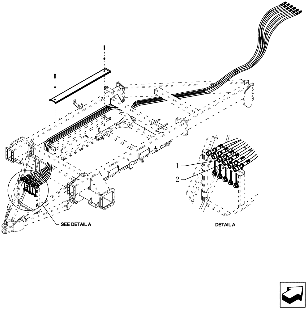 Схема запчастей Case IH 2230 - (39.110.01) - TOW BETWEEN AIR CART 3/4" HYDRAULIC HOSE REPLACEMENT (39) - FRAMES AND BALLASTING