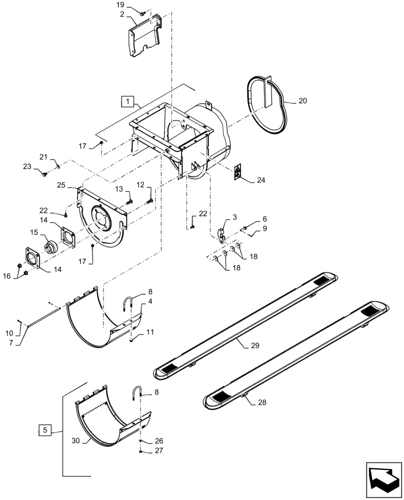 Схема запчастей Case IH 9240 - (80.101.AR[02]) - BOOT, CLEAN GRAIN ELEVATOR (80) - CROP STORAGE/UNLOADING