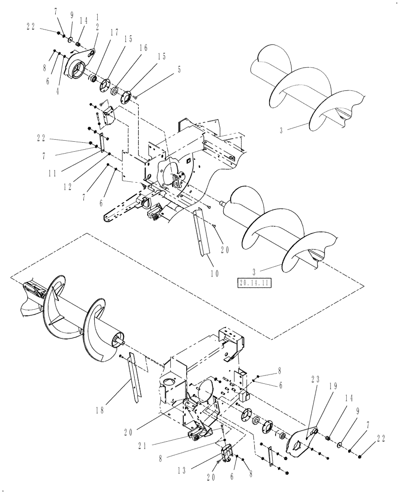 Схема запчастей Case IH RD182 - (58.120.01[06]) - AUGER ASSEMBLY (58) - ATTACHMENTS/HEADERS
