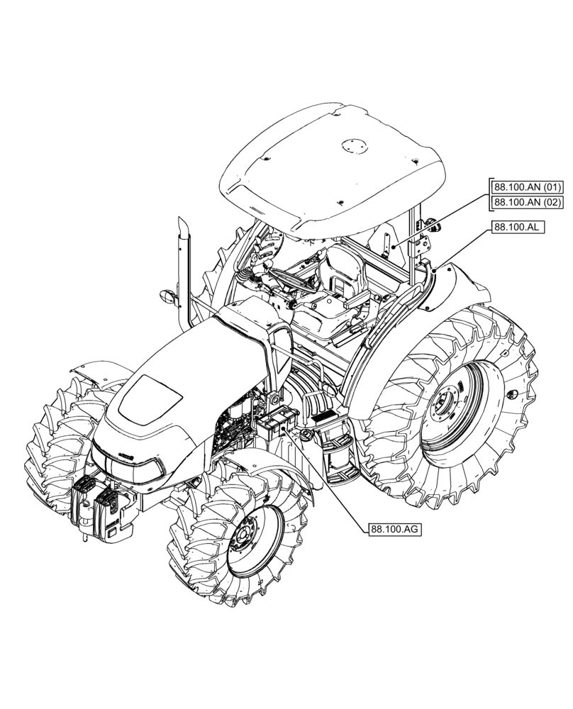 Схема запчастей Case IH FARMALL 110C - (88.000.00[02]) - SECTION INDEX - ACCESSORIES (88) - ACCESSORIES