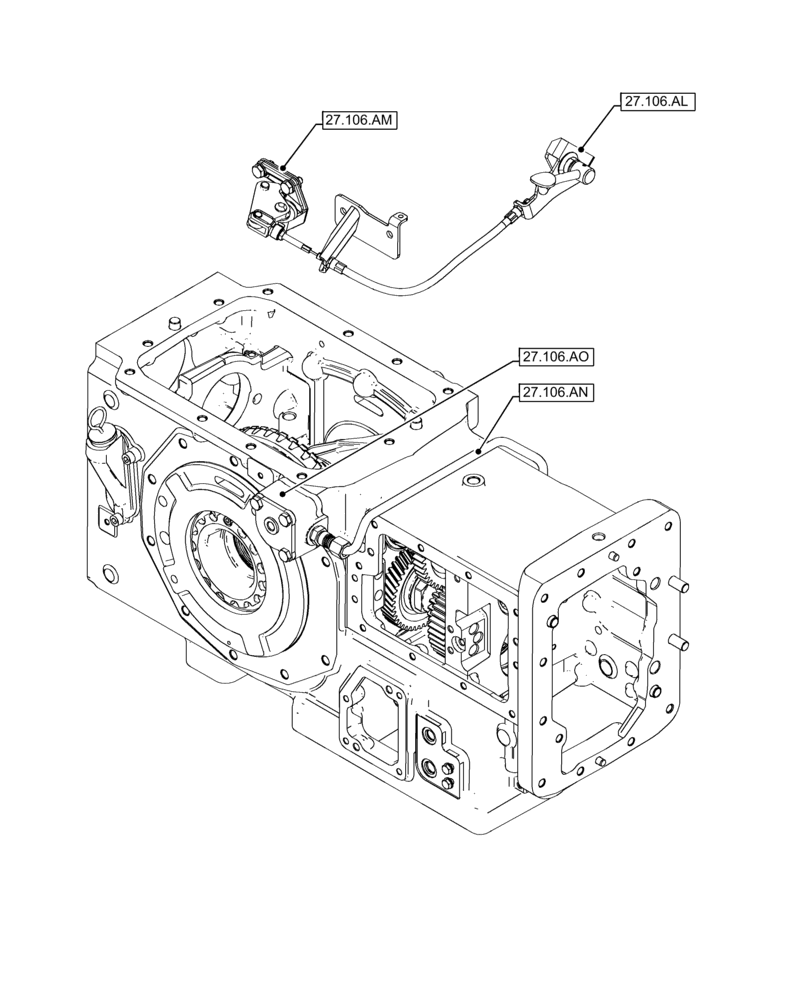 Схема запчастей Case IH FARMALL 120C - (27.000.00[02]) - SECTION INDEX - REAR AXLE SYSTEM (27) - REAR AXLE SYSTEM