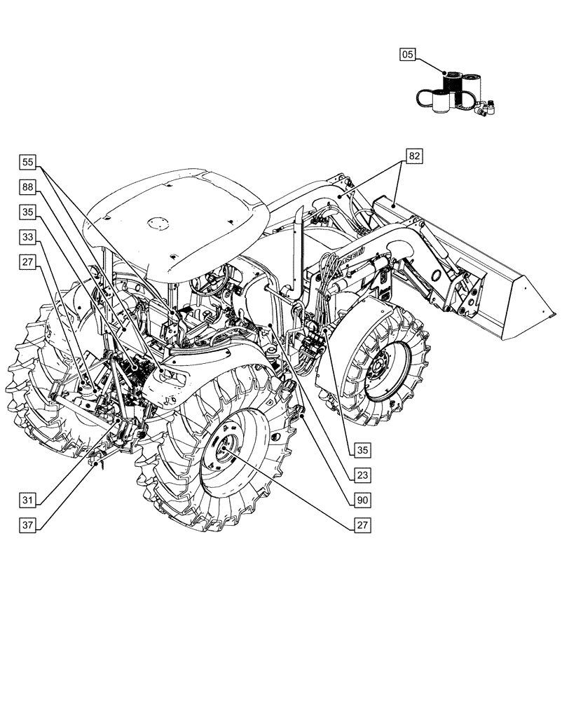 Схема запчастей Case IH FARMALL 120C - (00.000.00[04]) - PICTORIAL INDEX - MAIN SECTIONS (00) - GENERAL & PICTORIAL INDEX