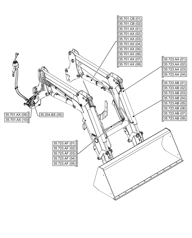 Схема запчастей Case IH FARMALL 120C - (35.000.00[03]) - SECTION INDEX - HYDRAULIC SYSTEMS (35) - HYDRAULIC SYSTEMS