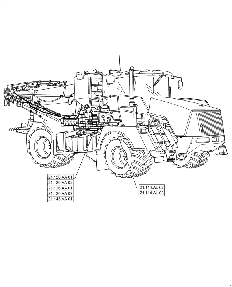 Схема запчастей Case IH TITAN 4040 - (21.000.00[02]) - SECTION INDEX - TRANSMISSION (21) - TRANSMISSION