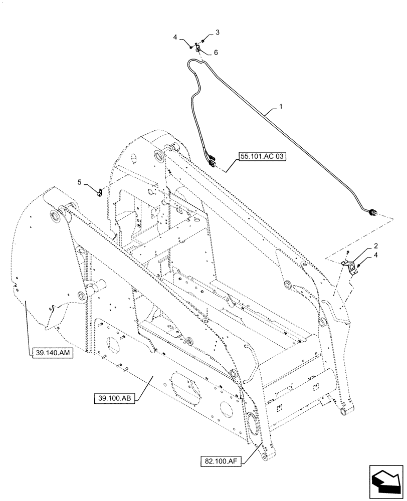 Схема запчастей Case IH SR270 - (55.512.030[02]) - W/ MULTIFUNCTION ELECTRICAL (55) - ELECTRICAL SYSTEMS