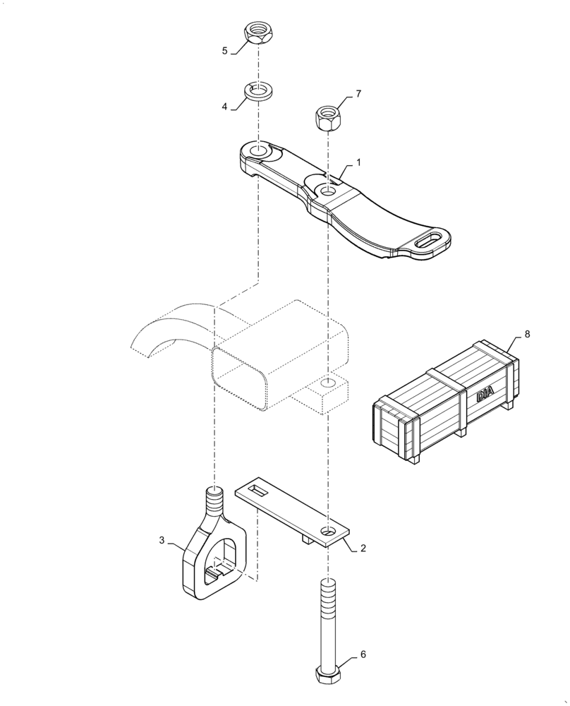 Схема запчастей Case IH 370 TRUE-TANDEM - (90.100.AA[04]) - HEAVY DUTY EYEBOLT UPGRADE KIT RIGHT 370 (90) - PLATFORM, CAB, BODYWORK AND DECALS
