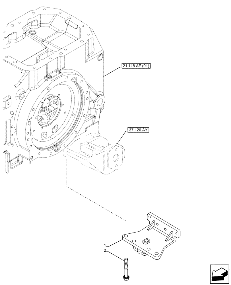 Схема запчастей Case IH MAXXUM 135 - (37.100.AB[01]) - VAR - 758467, 758469 - INDIPENDENT DRAWBAR, SUPPORT (37) - HITCHES, DRAWBARS & IMPLEMENT COUPLINGS