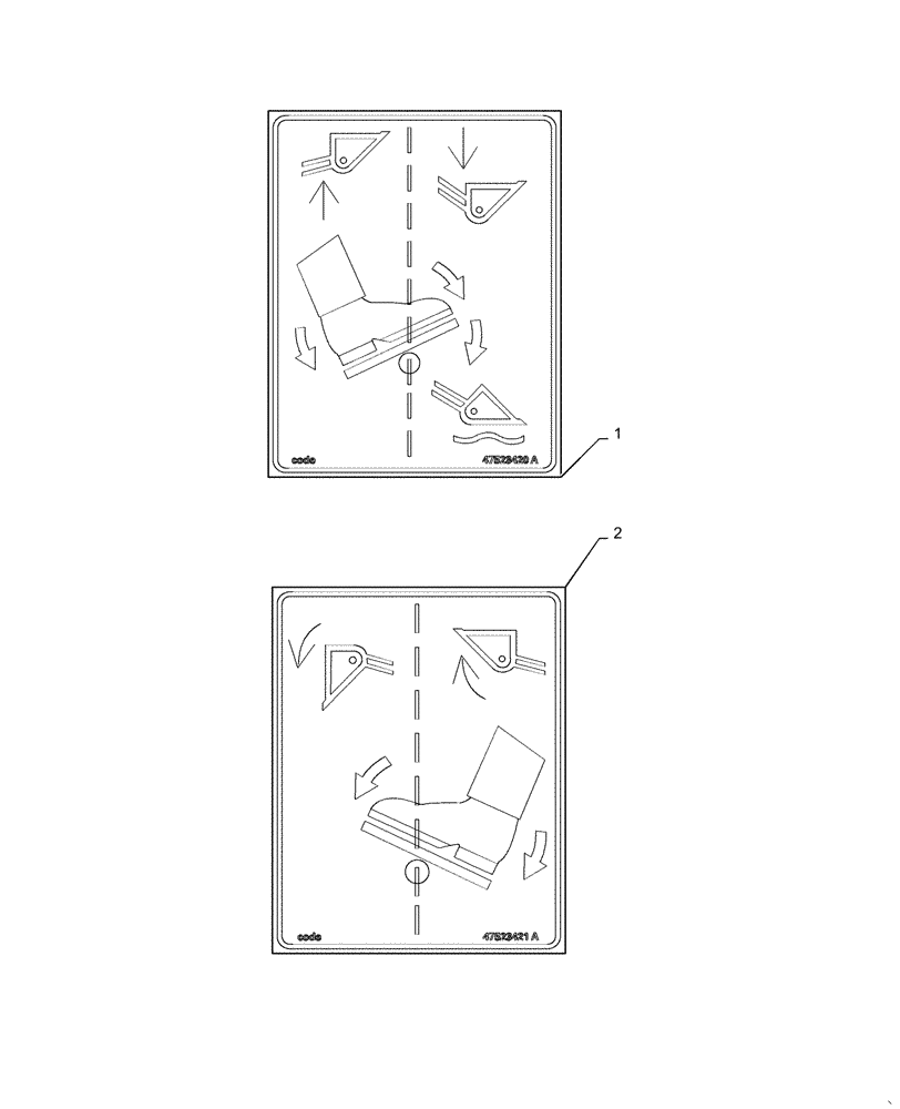 Схема запчастей Case IH SV300 - (90.108.AA[07]) - DECALS, FOOT, CONTROLS (90) - PLATFORM, CAB, BODYWORK AND DECALS
