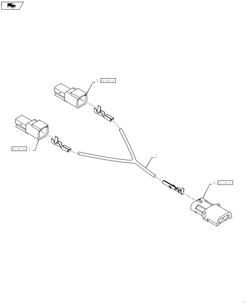 Схема запчастей Case IH PATRIOT 4440 - (55.511.AI[02]) - AUXILARY BOOM LIGHT HARNESS (55) - ELECTRICAL SYSTEMS