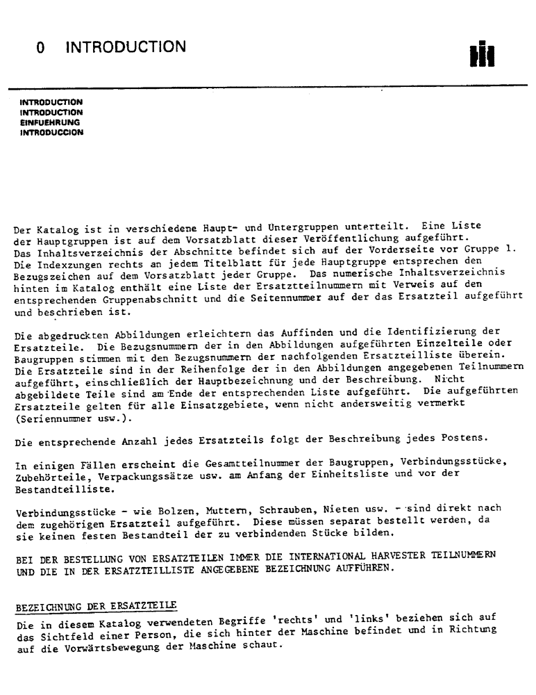 Схема запчастей Case IH 844S - (0-E) - INTRODUCTION (00) - GENERAL