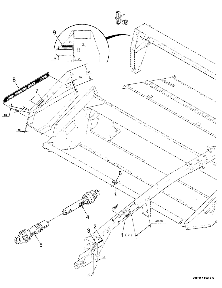 Схема запчастей Case IH 8350 - (9-06) - DECALS AND LOCATION DIAGRAM, S.N. CFH0006960 THRU CFH0007335 (09) - CHASSIS